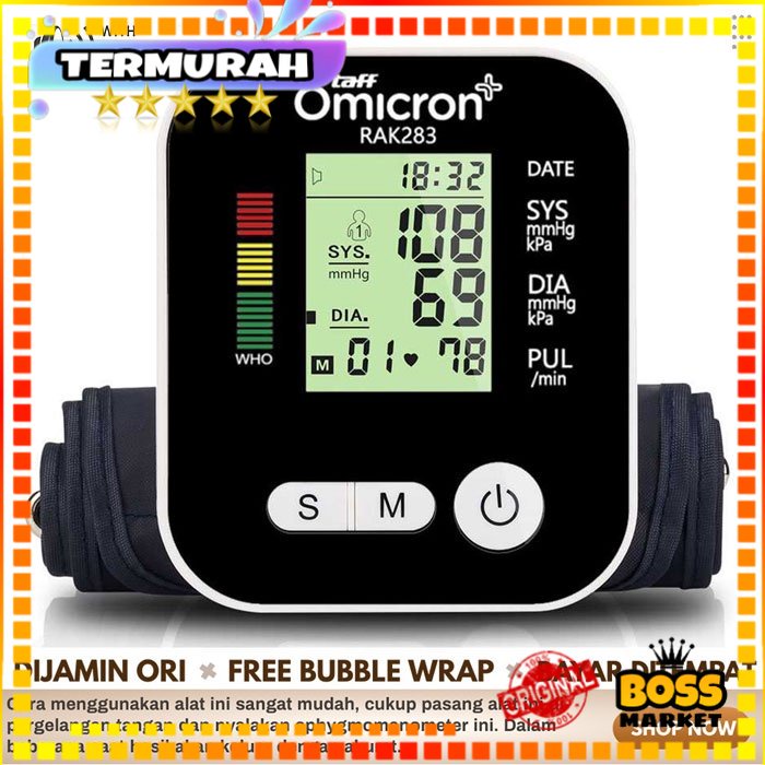 Taff Omicron RAK283 Pengukur Tekanan Darah / Tensi Darah Tensimeter Digital RAK 283/ Blood Pressure 