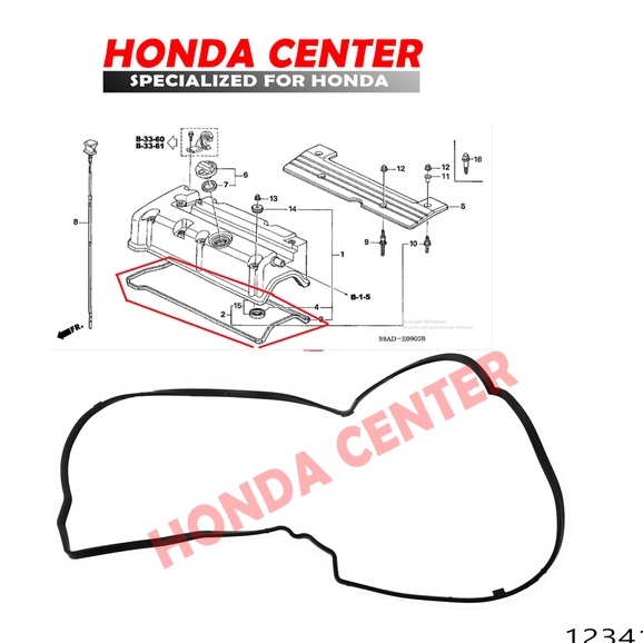 Packing paking perpak karet tutup cover klep cylinder head crv gen2 2002 2003 2004 2005 2006 crv gen3 2007 2008 2009 2010 2011 2012 2400cc stream  2000cc accord cm5 2003 2004 2005 2006 2007 odyssey rb1 2004 2005 2006 2007 2008 civic fd2