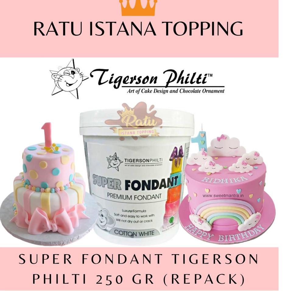 

Pasti Laku--SUPER FONDANT WHITE 250 GR REPACK ICING TIGERSON PHILTI COTTON WHITE FONDAN GUMPASTE
