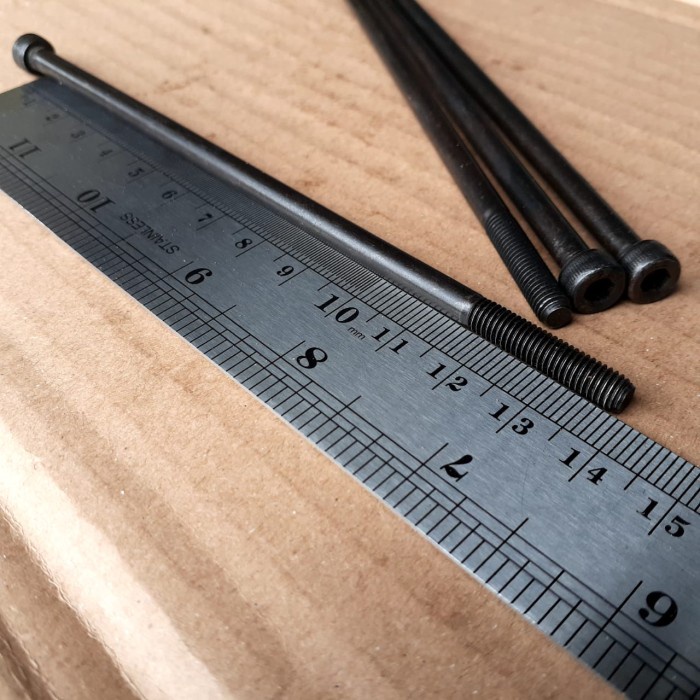 BAUT L M5 X 140 PANJANG 14CM WARNA HITAM KUNCI L4