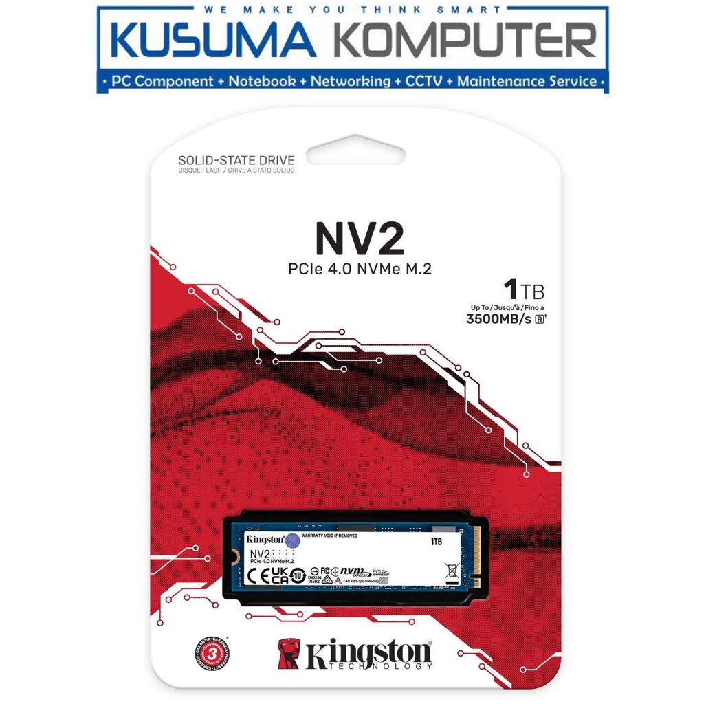 Kingston SSD NV2 1TB M.2 PCIe 4.0 NVMe Gen 4x4