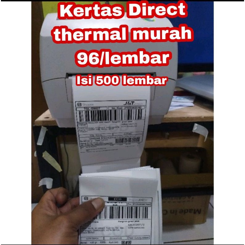 kertas sticker awb direct thermal 100x150 500