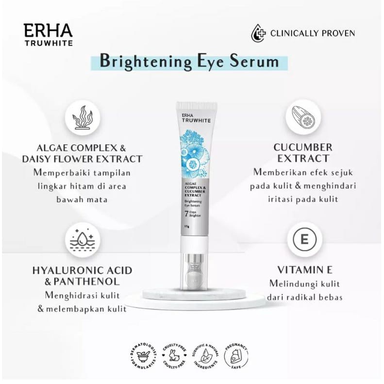 ERHA Truwhite Algae Complex &amp; Cucumber Extract Brightening Eye Serum ~ ORIGINA 100%