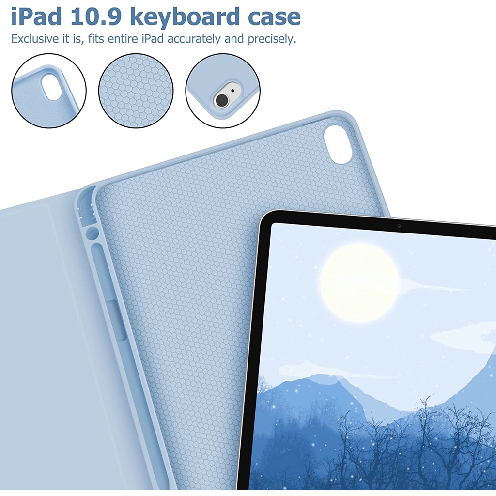 【Beli dua diskon 20%】 Goojodoq For ipad Casing Keyboard Bluetooth Untuk