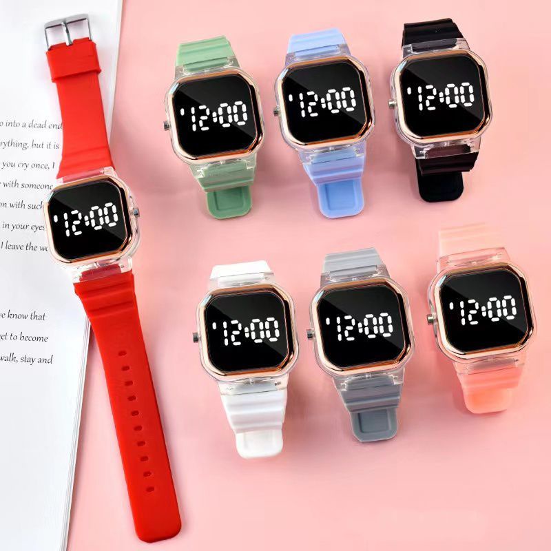 Jam Tangan Digital Pria Wanita Square Small LED Watch Terbaru Murah