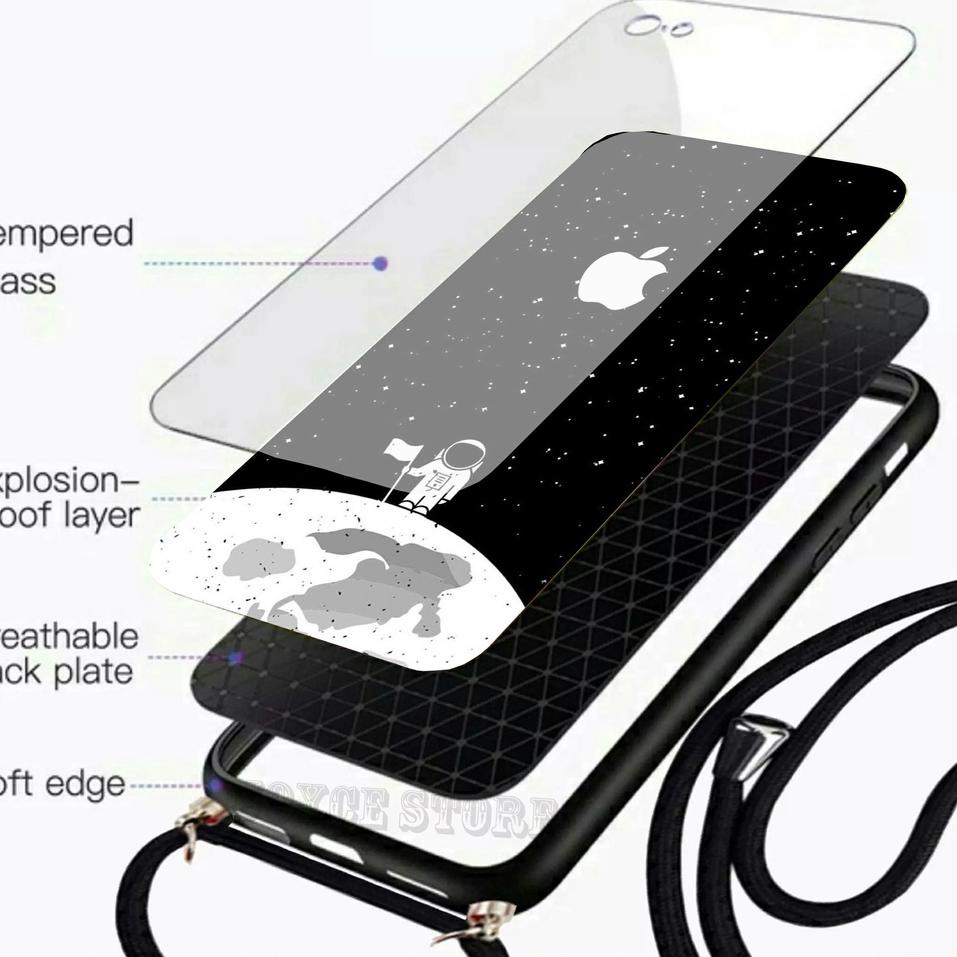 YW [CG248] Softcase Kaca + Tali Vivo Y15S Y21S Y21 2021 - Case Hp Vivo Y12 Y15 Y12S - Kesing Hp Vivo