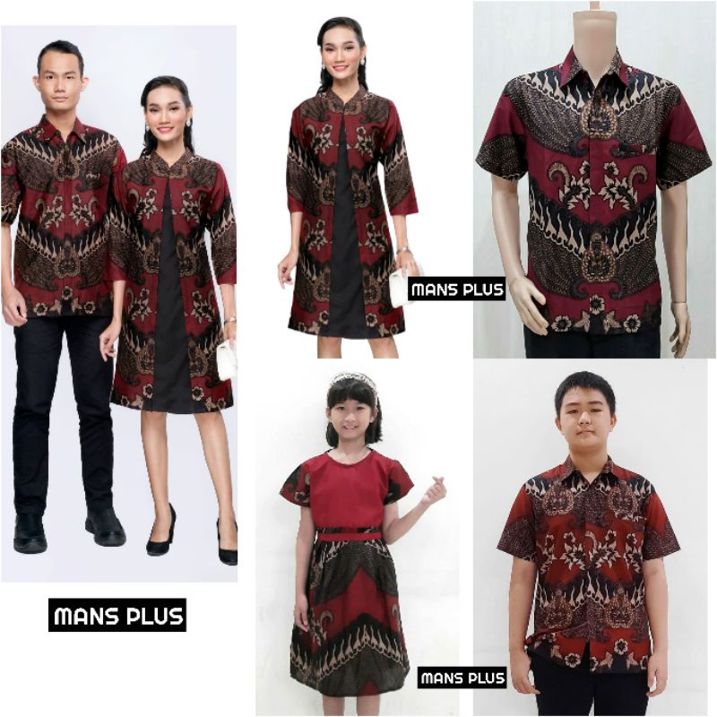 Dress Batik Wanita Jumbo 4L 5L Tunik Batik Big Size Modern XXXL Batik Seragam Kantor DHL-L