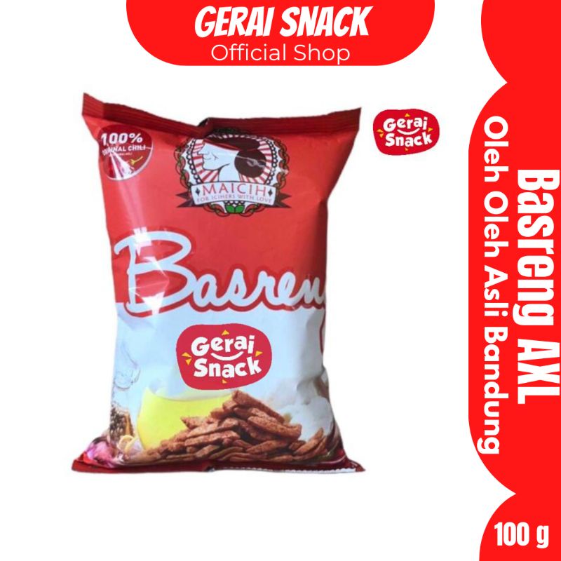 Basreng Maicih AXL - Baso Goreng Pedas Sedang Olahan Ikan Tengiri 100g