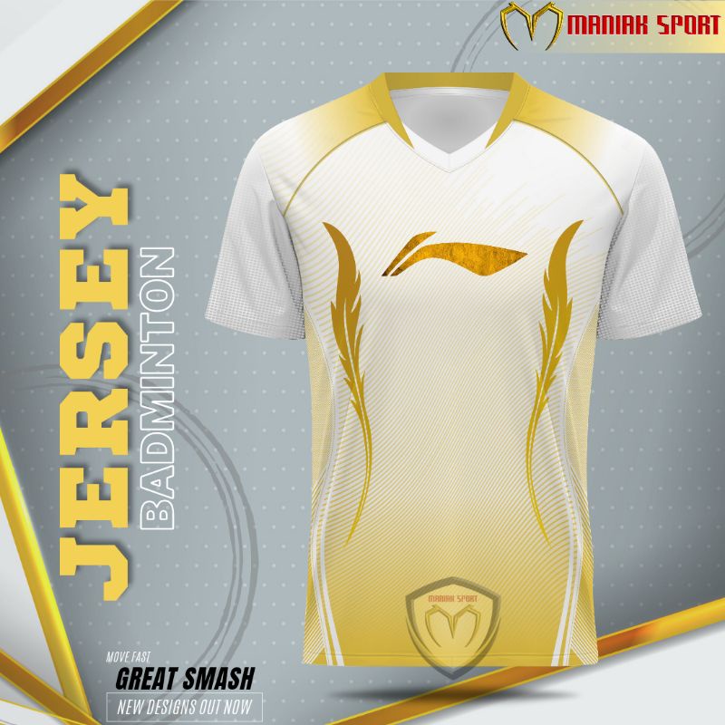 KBL-FTHR - KAOS BADMINTON BAJU BULUTANGKIS LN FEATHER JERSEY PREMIUM SABLON DTF