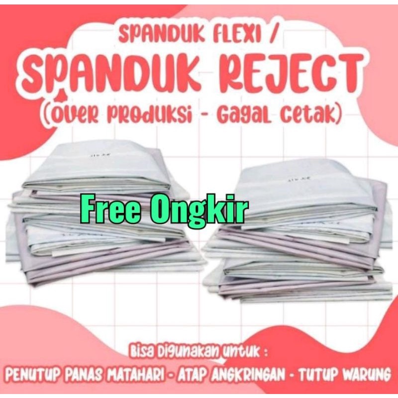 Banner spanduk flexy 3x8 meter POLOS Bekas sisa produksi gagal cetak