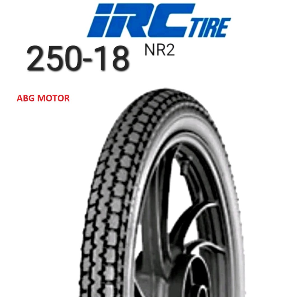 BAN LUAR UKURAN 250 - 18 NR2 BUNGA KOTAK PETAK TAHU MERK IRC