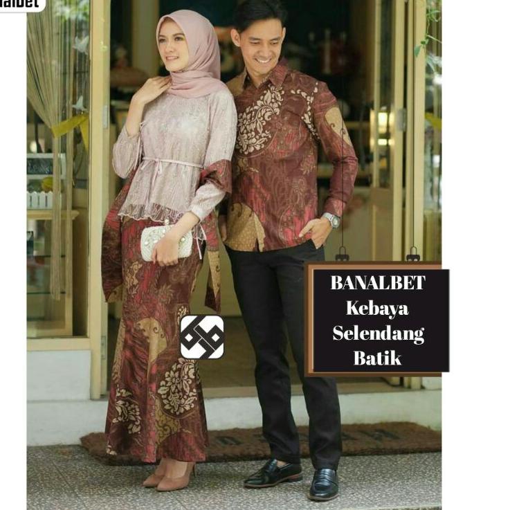 HQ KEBAYA SELENDANG BATIK - BAJU WISUDA - TUNANGAN COUPLE KEBAYA BROKAT GRADUATION ENGAGEMENT –TBL.1
