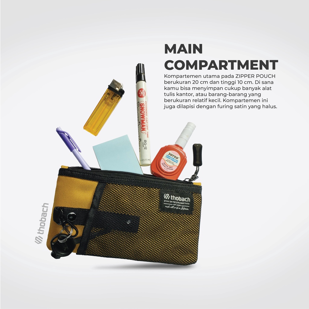 THOBACH - POUCH BAG ZIPPER DOMPET UANG DOMPET KUNCI DOMPET HANDPHONE