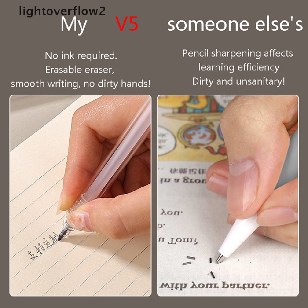 (lightoverflow2) Hb Pensil HB Transparan Tanpa Tinta Untuk Menulis / Sketsa / Hadiah Anak / Sekolah / Kantor
