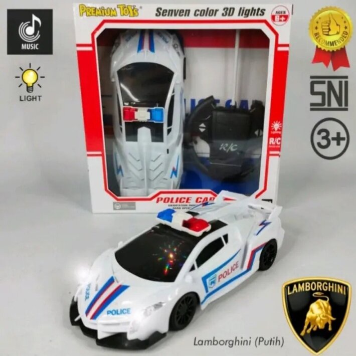MAINAN MOBIL REMOTE CONTROL POLISI SIRINE LAMPU MUSIK / MAINAN MOBIL REMOT POLISI SIRINE LAMPU / MAI