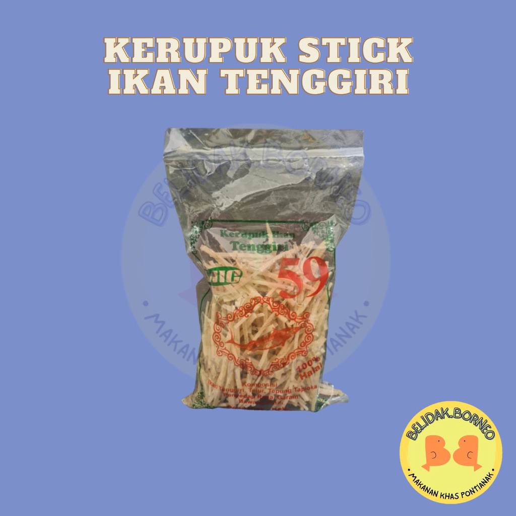 

Kerupuk Stick Ikan Tenggiri Cap 59 MIC Khas Pontianak 500 gr