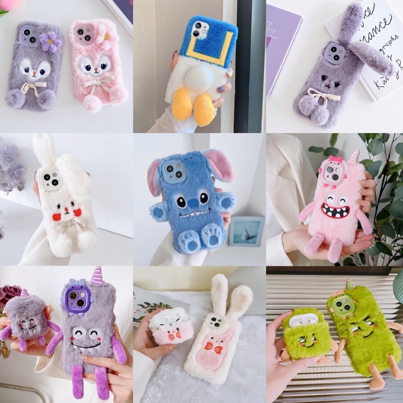 Furry Case Winter Casing Iphone 11 11Pro 11ProMax 12 12Pro 12ProMax 13 13Pro 13 Max 14 Pro Max 14 Plus