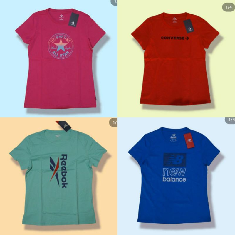 BIG SALE KAOS CONVERSE TSHIRT WOMEN PINK ORIGINAL SPORT STATION