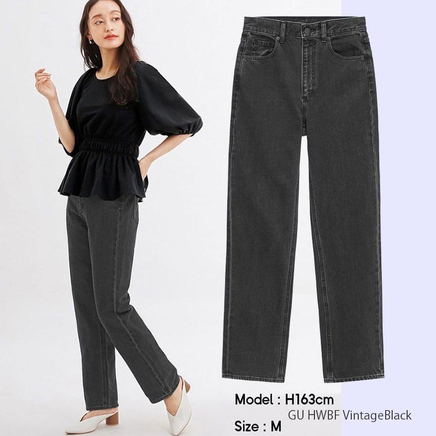 AGI.18Oc22ν– Jeans Wanita Uniqlo BF Mom Jeans High Waist