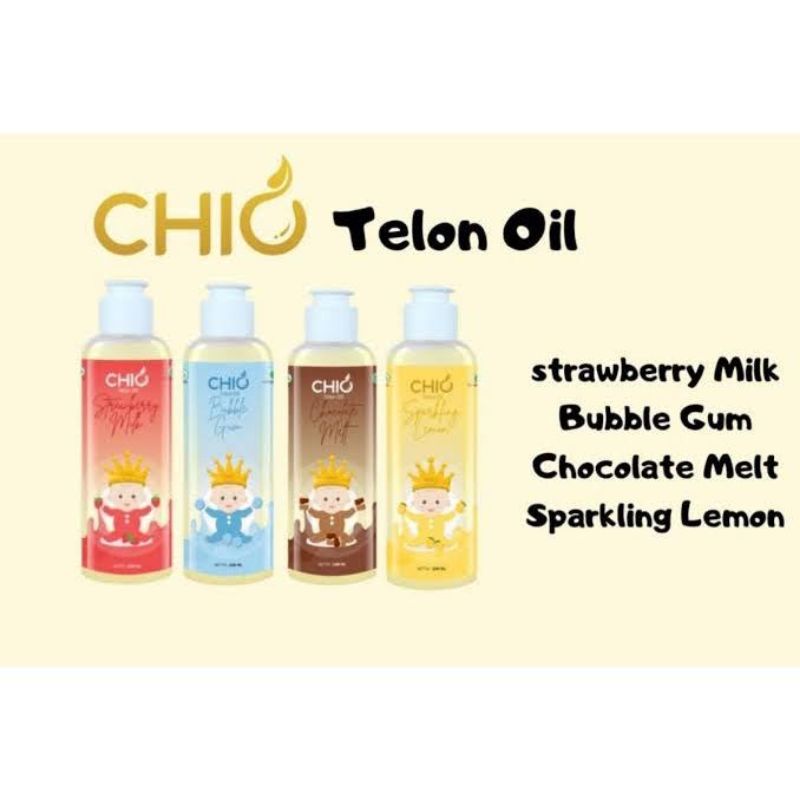 Chio Minyak Telon Oil 100ml Baby Aroma Strawberry Bubblegum Coklat Lemon Bayi