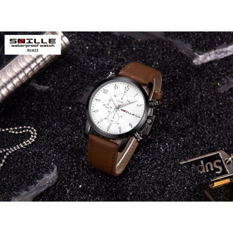JAM TANGAN PRIA ORIGINAL SNILLE N1023 Waterproof TALI KULIT