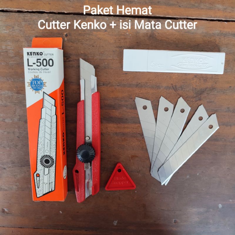 

Paket Cutter Silet KENKO Besae L 500 + isi mata pisau cutter Kenko L 150