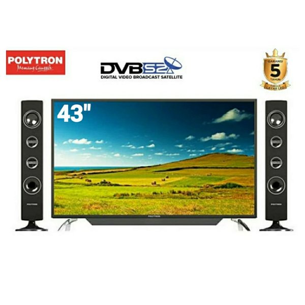Polytron LED Smart TV 43 Inch PLD 43TAG5959 Android Tower Speaker