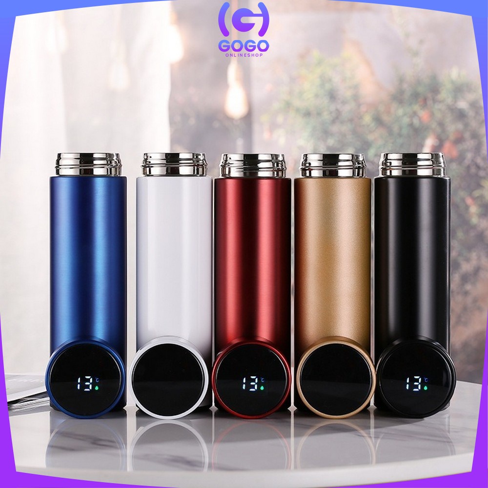 GOGO-C311 C312 Termos Air Panas Stainless 500ML Termos Suhu Digital Display Temperatur /  Thermos Air Panas Polos / Vacuum Flask Termos Air TAHAN PANAS