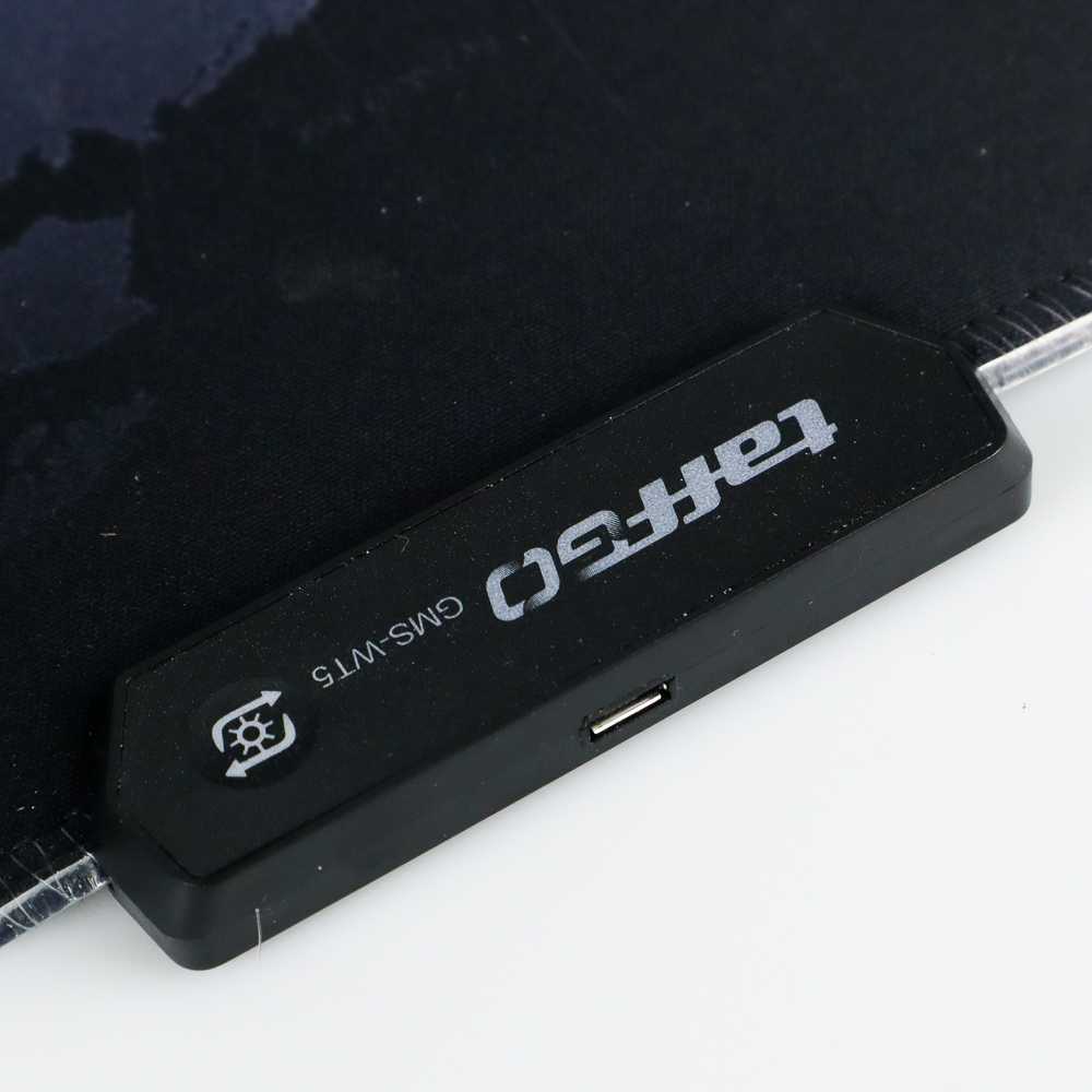 Mouse Pad Gaming XL LED RGB Peta Dunia USB Cable 30x70 cm Anti Slip