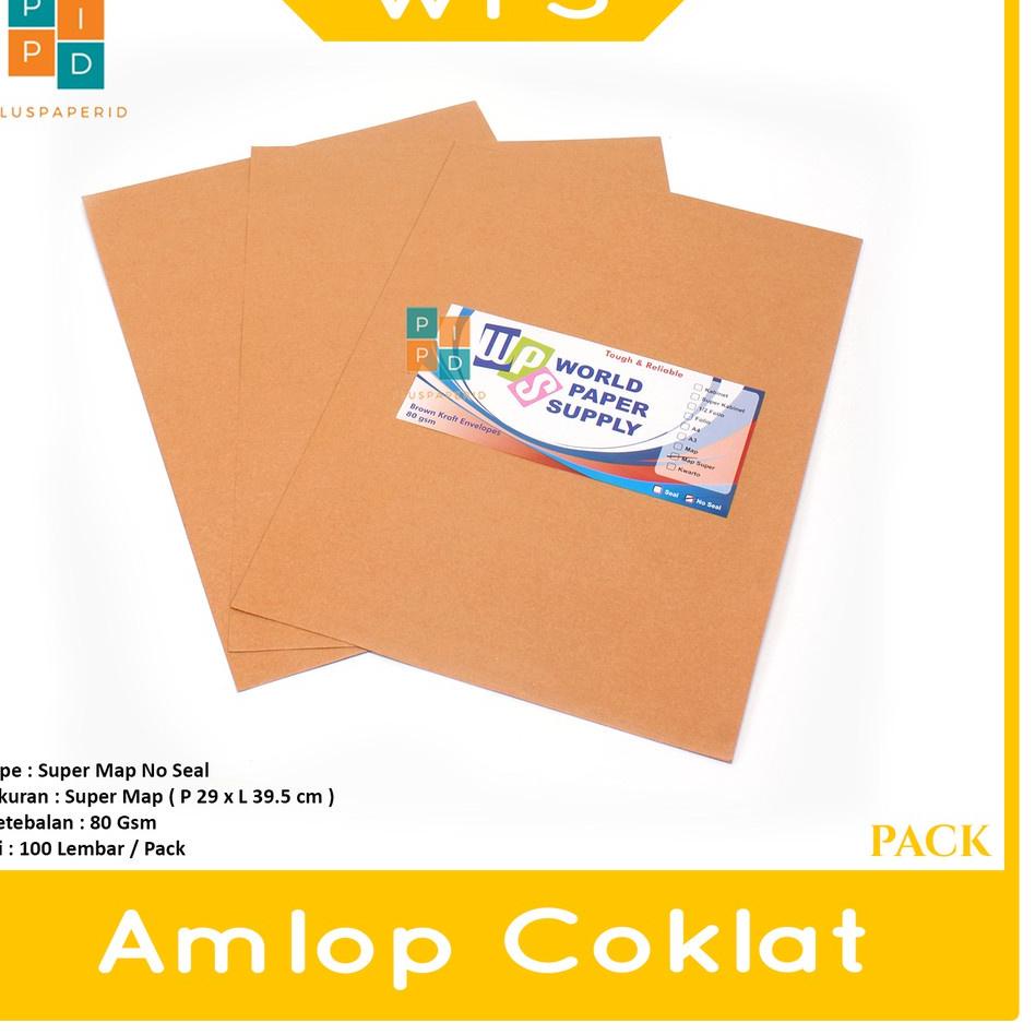 

Dijamin Hemat WPS - Amplop Coklat Ukuran Super Map No Seal - Pack