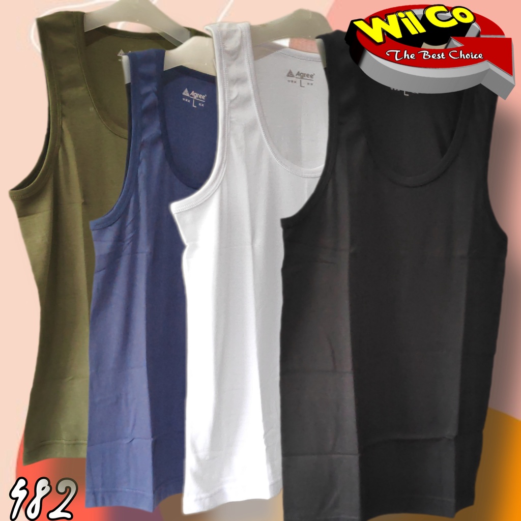 K482 - KAOS DALAM PRIA KAOS PRIA SINGLET PRIA PAKAIAN DALAM PRIA AGREE SIZE M - XL HARGA PER 1 PCS