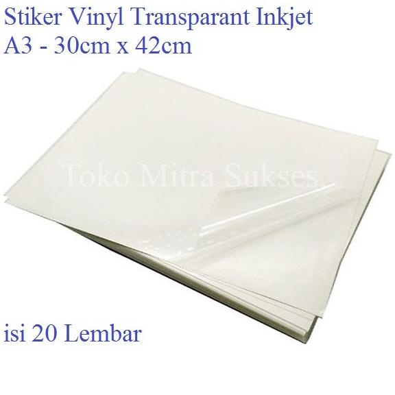 

SALE Stiker Vinyl Transparant Inkjet A3