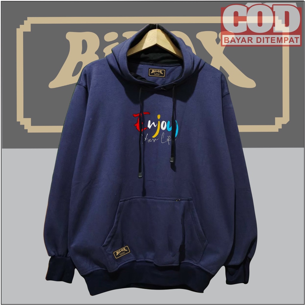 Jaket pria hoodie distro Bilox Hoodie pria distro warna navy Sweater hoodie cowok aesthetic Enjoy Your Switter cowok terbaru 2022 Jeket wanita korea terbaru 2022 Hodie cowok murah keren Suiter pria distro original bandung hoodie wanita korean style 2022