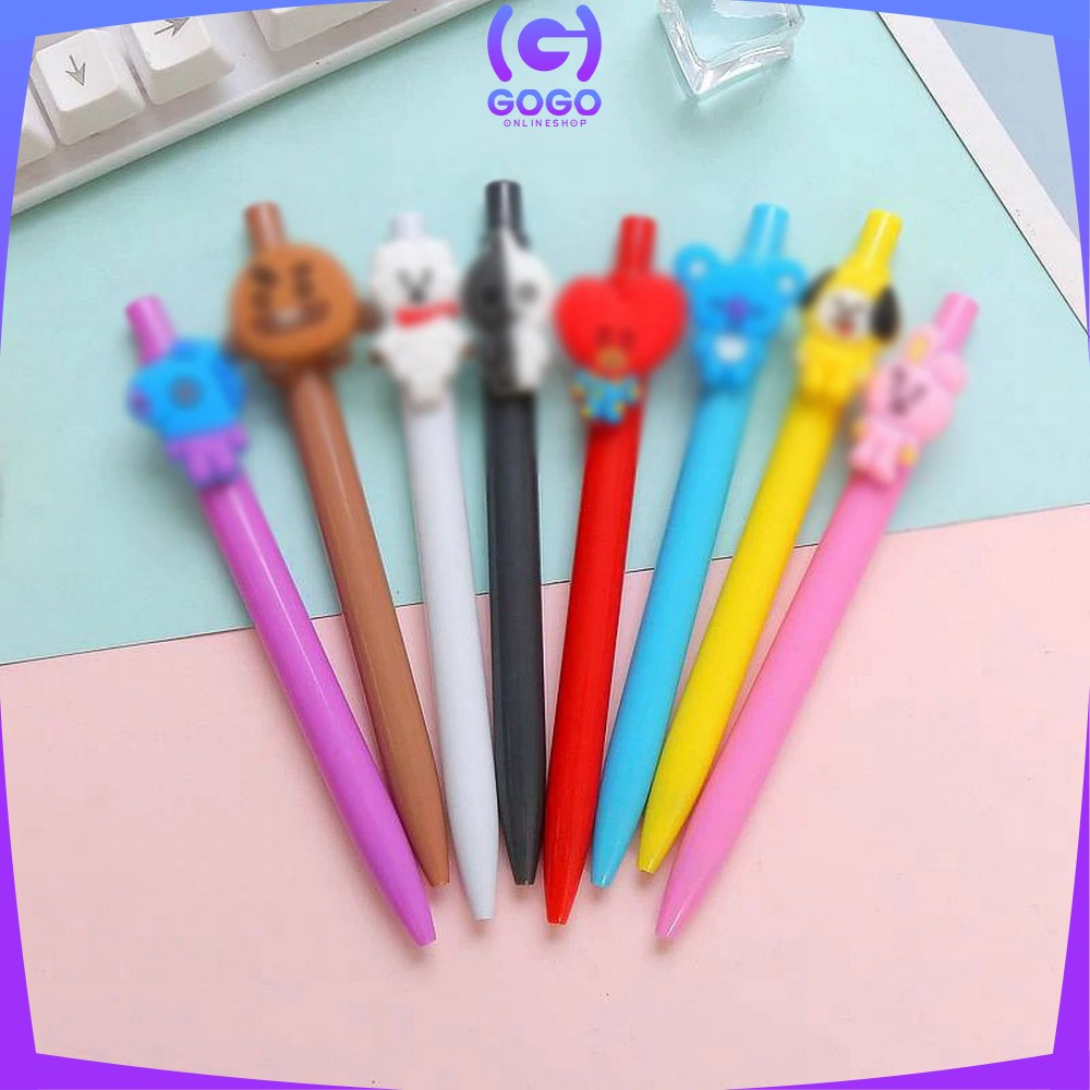 GOGO-A11 Pena Gel Pen Bangtanboy Pulpen Mekanik Karakter Alat Tulis Stationary