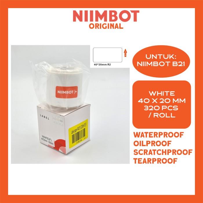 

Kertas Thermal Label Printer Sticker Niimbot B21 Refill Label - Plain White