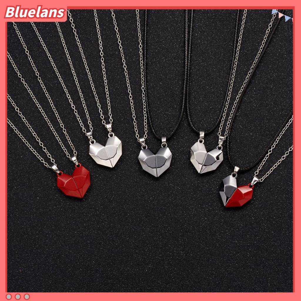 Kalung Liontin Hati Magnetik Bahan Alloy Untuk Kencan