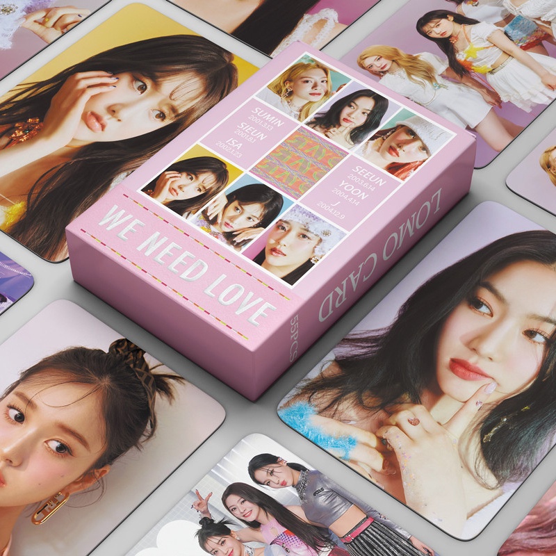 55pcs / Kotak Kartu Foto Album STAYC WE NEED LOVE LOMO