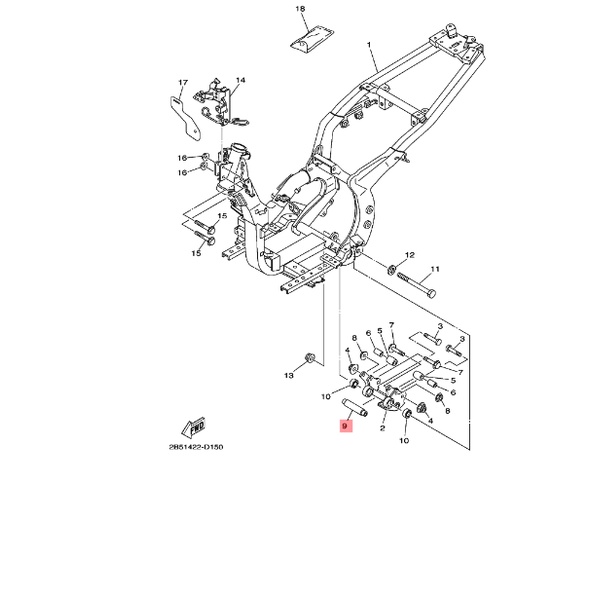 BOSH SPACER FORK ARM MOUNTING AYUNAN MESIN NOUVO Z LELE ORIGINAL YGP 5MX-F1459-00