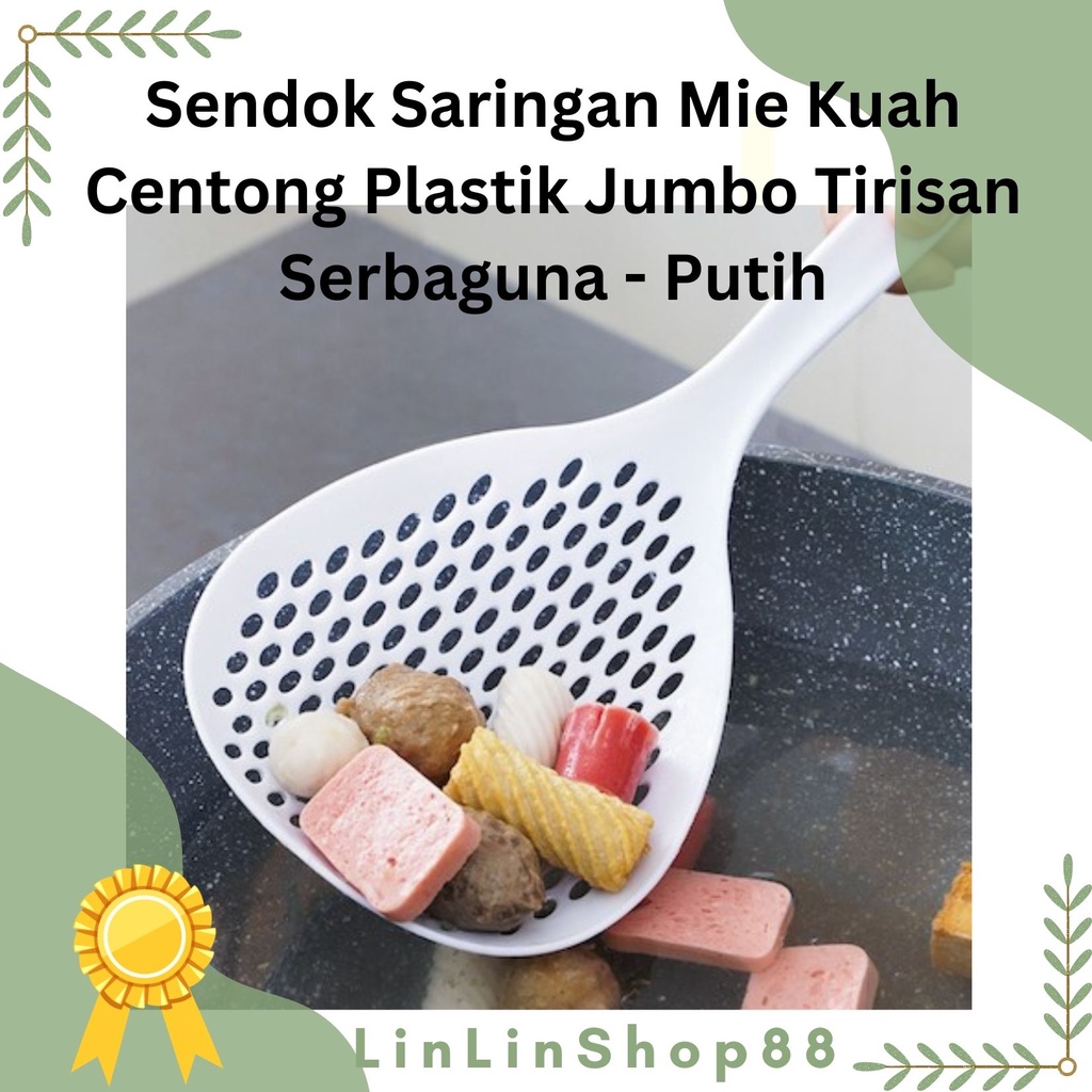 Sendok Saringan Mie Kuah Centong Plastik Jumbo Tirisan Serbaguna