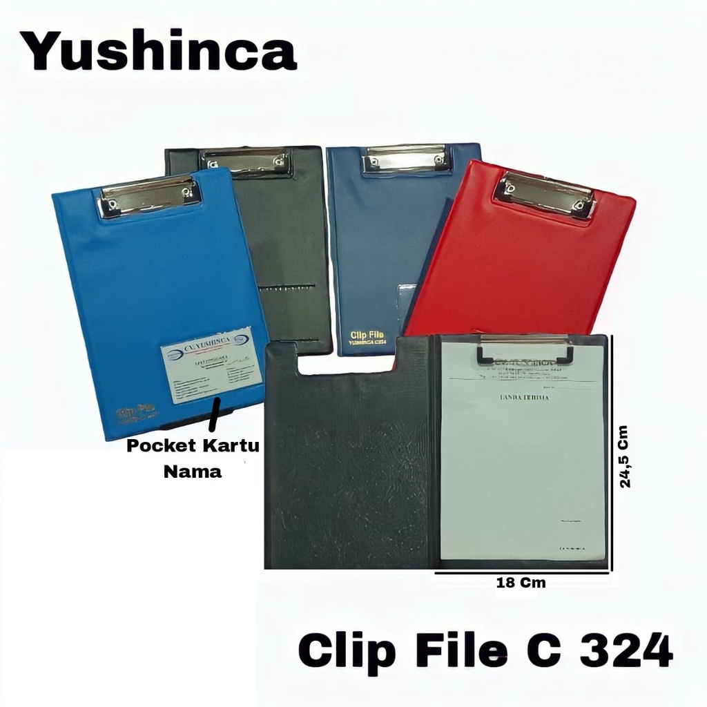 

Yushinca- Clip File C324 / Tempat Nota / ADA POCKET UNTUK KARTU NAMA