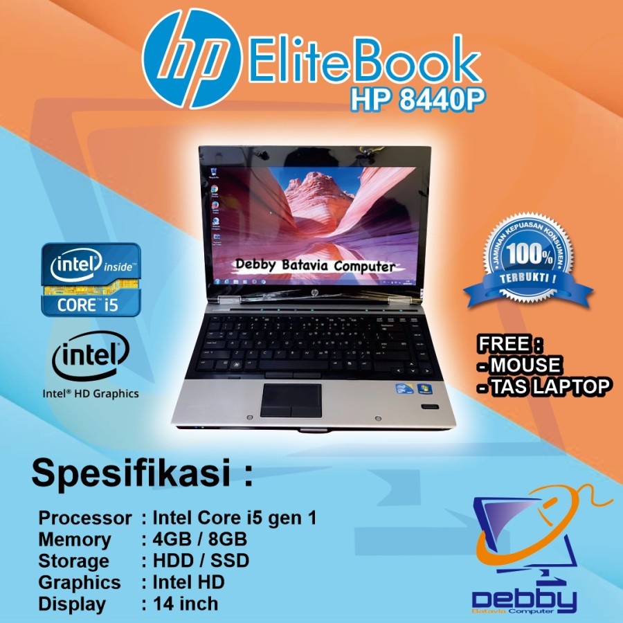 Laptop Hp 8440p Core i5 - Super murah - Bergaransi