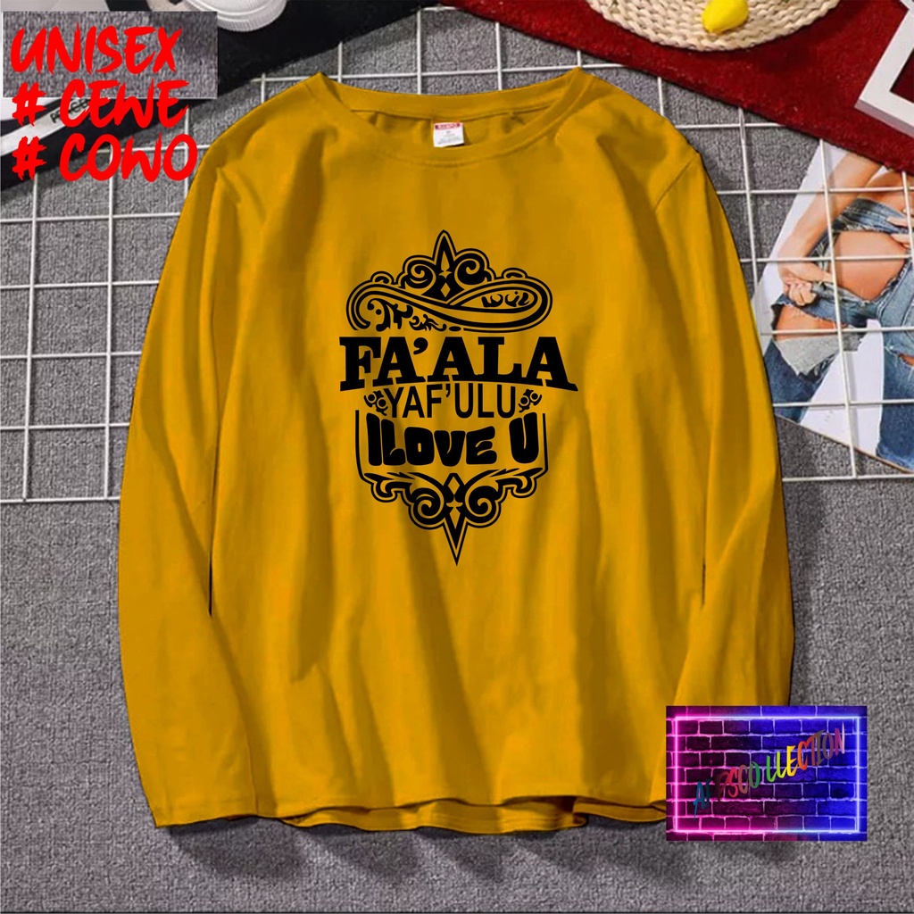 COD/ KAOS FA&quot;ALA YAF &quot;ULU/KAOS TULISAN/KAOS SANTRI KEKINIAN/KAOS DAKWAH/KAOS ISLAM/SANTRIWATI/KAOS HITS 2022/KAOS BERGAMBAR KAOS EKSPRESI KAOS PRIA TSHIRT WANITA Santai Crew Neck V-Neck Slim-fitting Polos Setrip Hitam Putih Crew Neck