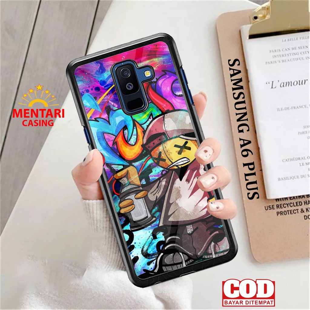 Case SAMSUNG A6 PLUS CASING SAMSUNG A6 PLUS [ GRAF AESTHETIC ] Mentari casing case hp kondom hp case
