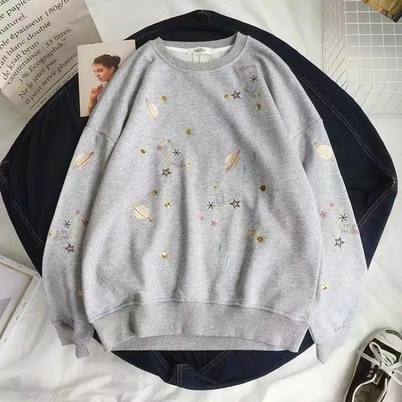 Star Sweater Crewneck Motif kartun By mahyra