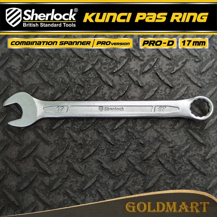 Kunci Pas Ring (Pro-D Series) uk. 17 mm Original Sherlock (1 Pcs)