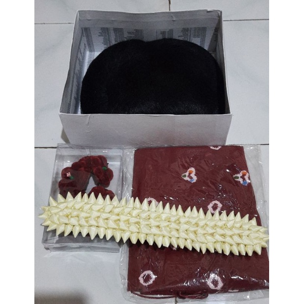 Paket hemat azzahra(isi :sanggul tekuk,angkin,jebehan,patam)