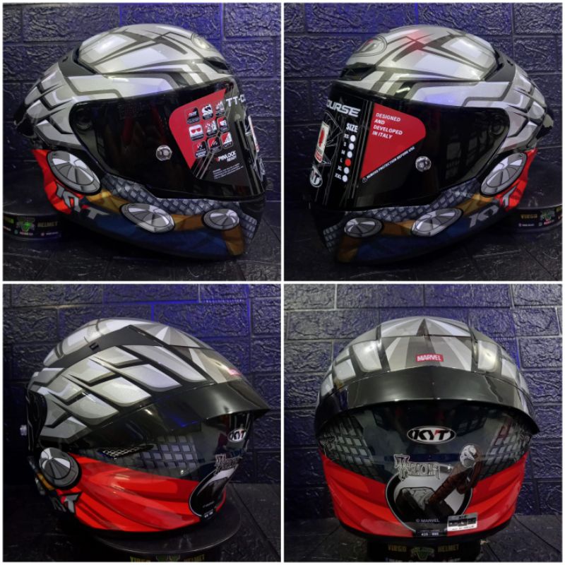 KYT TT COURSE MOTIF MARVEL THOR LIMITED EDITION KYT TT-C THOR ORIGINAL