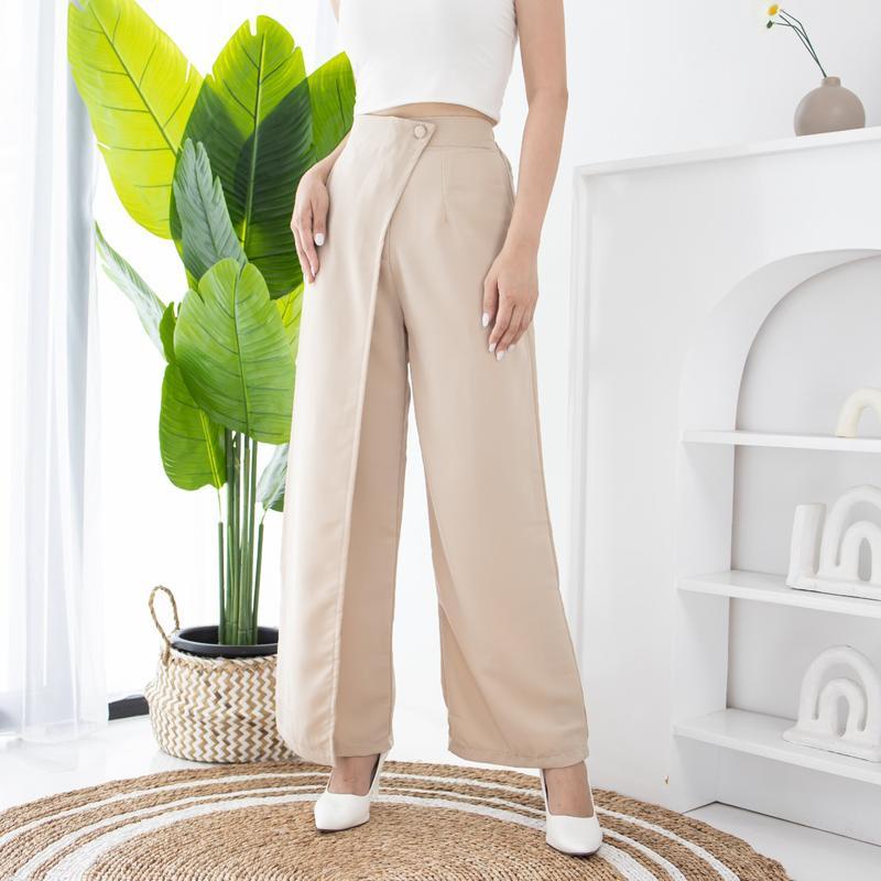 IL - Overlap Cullote Pants / Celana Kulot Yeli Wanita Cringkel Premium