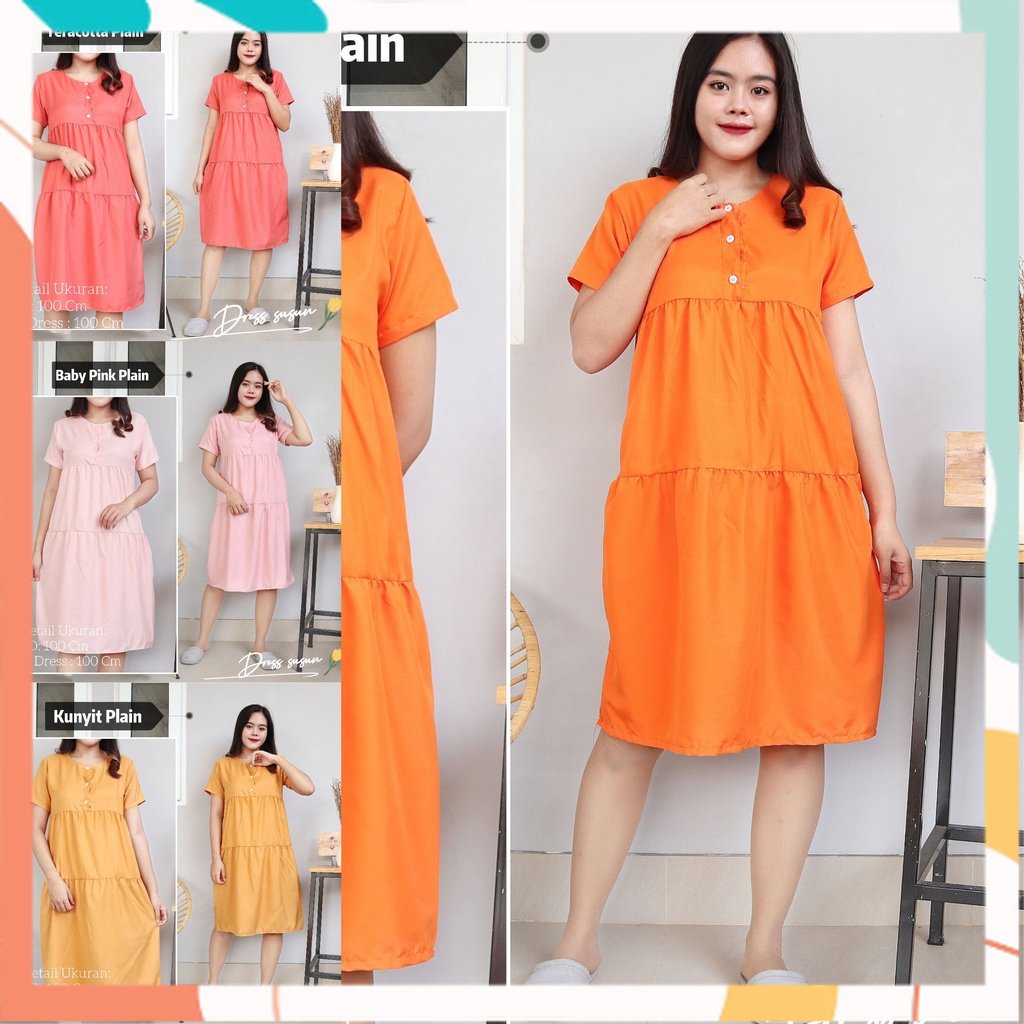 Apreel  Daster Susun / Rempel Busui Friendly Plain Polos