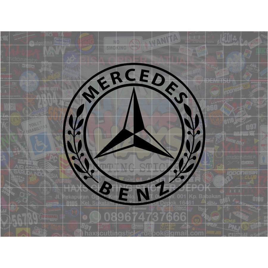 Cutting Sticker Mercedes Benz Ukuran 8 Cm Untuk Motor &amp; Mobil